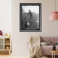 Historic Framed Print, PLATTSBURG RESERVE OFFICERS TRAINING CAMP. THE PUMP,  17-7/8" x 21-7/8"