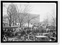 Historic Framed Print, INAUGURAL CEREMONY. CROWDS COLLECTING,  17-7/8" x 21-7/8"