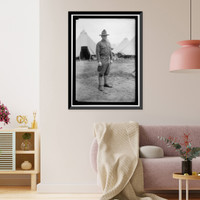 Historic Framed Print, PLATTSBURG RESERVE OFFICERS TRAINING CAMP. PHIL PATCHIN,  17-7/8" x 21-7/8"