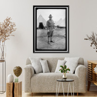 Historic Framed Print, PLATTSBURG RESERVE OFFICERS TRAINING CAMP. PHIL PATCHIN,  17-7/8" x 21-7/8"