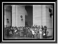 Historic Framed Print, WOMAN SUFFRAGE. AT UNION STATION - 2,  17-7/8" x 21-7/8"