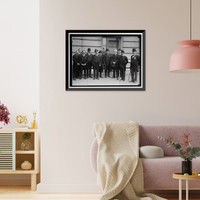 NAVY LEAGUE OF THE U.S. GROUP. COL. ROBERT THOMPSON, 4TH FROM RIGHT, Antique Wall Art