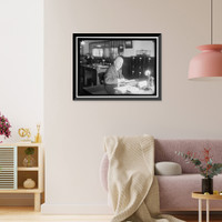 Historic Framed Print, BONNAFFON, EDMUND W. PAY INSPECTOR, NAVY YARD. AT DESK,  17-7/8" x 21-7/8"