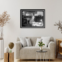 Historic Framed Print, BONNAFFON, EDMUND W. PAY INSPECTOR, NAVY YARD. AT DESK,  17-7/8" x 21-7/8"