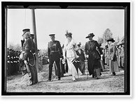 WOMAN'S NATIONAL SERVICE SCHOOL, UNDER WOMAN'S SECTION, NAVY LEAGUE. REVIEW; MRS. WILSON, COL. HARTS, Vintage Poster