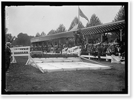 Historic Framed Print, HORSE SHOWS. RALPH COFFIN; BROAD JUMP,  17-7/8" x 21-7/8"