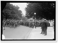 NATIONAL GUARD OF D.C. REVIEWED BY PRESIDENT WILSON AND SEC. BAKER, Vintage Print