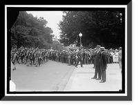 NATIONAL GUARD OF D.C. REVIEWED BY PRESIDENT WILSON AND SEC. BAKER, Vintage Print