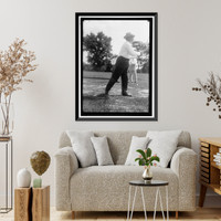 Historic Framed Print, GARDNER, AUGUSTUS PEABODY. REP. FROM MASSACHUSETTS, 1902-1917. COL. AG. O, DURING WAR. PLAYING GOLF - 2,  17-7/8" x 21-7/8"
