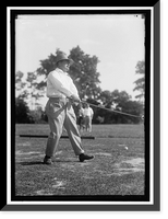 Historic Framed Print, REYNOLDS, ZIBA W. PAY INSPECTOR OF THE NAVY. PLAYING GOLF,  17-7/8" x 21-7/8"