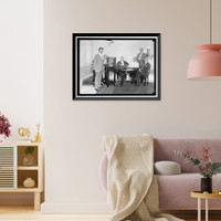 Historic Framed Print, BOBROFF VOTING MACHINE BEING CONSIDERED FOR USE IN HOUSE. STANDING RIGHT TO LEFT: REPS. JACOWAY; CARAWAY; AND BRITTEN,  17-7/8" x 21-7/8"