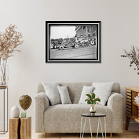 Historic Framed Print, FOURTH OF JULY PARADES. FLOAT: 'BETSY ROSS',  17-7/8" x 21-7/8"