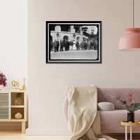 Historic Framed Print, WILSON, WOODROW. GROUP AT WHITE HOUSE,  17-7/8" x 21-7/8"