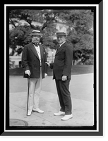 Historic Framed Print, LEWIS, JAMES HAMILTON, REP. FROM WASHINGTON, 1897-1899; SENATOR FROM ILLINOIS, 1913-1919, 1931-. LEFT, WITH TUMULTY - 2,  17-7/8" x 21-7/8"