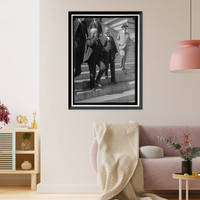 Historic Framed Print, DANIELS, JOSEPHUS. SECRETARY OF THE NAVY, 1913-1921. WITH EDISON,  17-7/8" x 21-7/8"