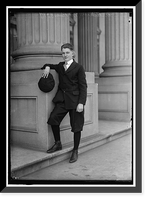 Historic Framed Print, McKINELY, WILLIAM. SENATE PAGE,  17-7/8" x 21-7/8"