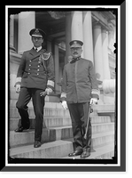 Historic Framed Print, BRITISH COMMISSION TO U.S. GEN. V.A. LAWFORD, LEFT, AND ADMIRAL FLETCHER, U.S.N.,  17-7/8" x 21-7/8"