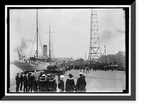 Historic Framed Print, FRENCH COMMISSION TO U.S. ARRIVING AT NAVY YARD ON 'MAYFLOWER' - 2,  17-7/8" x 21-7/8" Historic Framed Print, FRENCH COMMISSION TO U.S. ARRIVING AT NAVY YARD ON 'MAYFLOWER' - 2,  17-7/8" x 21-7/8"