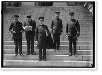 Historic Framed Print, FRENCH COMMISSION TO U.S. NAVAL OFFICERS AT STATE DEPT.; LT. SIMON; PAYMASTER LINDEBOOM; VICE-ADMIRAL CHOCHEFRAT; COMDR. BOMPREZ; LT. COMDR. ALLEN BUCHANAN, U.S.N.,  17-7/8" x 21-7/8"