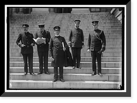 Historic Framed Print, FRENCH COMMISSION TO U.S. NAVAL OFFICERS AT STATE DEPT.; LT. SIMON; PAYMASTER LINDEBOOM; VICE-ADMIRAL CHOCHEFRAT; COMDR. BOMPREZ; LT. COMDR. ALLEN BUCHANAN, U.S.N.,  17-7/8" x 21-7/8"