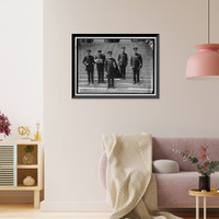 Historic Framed Print, FRENCH COMMISSION TO U.S. NAVAL OFFICERS AT STATE DEPT.; LT. SIMON; PAYMASTER LINDEBOOM; VICE-ADMIRAL CHOCHEFRAT; COMDR. BOMPREZ; LT. COMDR. ALLEN BUCHANAN, U.S.N.,  17-7/8" x 21-7/8"