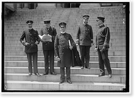 Historic Framed Print, FRENCH COMMISSION TO U.S. NAVAL OFFICERS AT STATE DEPT.; LT. SIMON; PAYMASTER LINDEBOOM; VICE-ADMIRAL CHOCHEFRAT; COMDR. BOMPREZ; LT. COMDR. ALLEN BUCHANAN, U.S.N. - 2,  17-7/8" x 21-7/8"