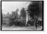 Historic Framed Print, ALLIED COMMISSION TO U.S. AT MOUNT VERNON: GROUPS AT TOMB OF WASHINGTON,  17-7/8" x 21-7/8"