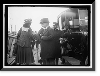 LANSING, ROBERT. SECRETARY OF STATE, 1915-1920. WITH MRS. LANSING BOARDING MAYFLOWER. ALLIED COMMN. Classic, Historic Reproduction