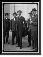 Historic Framed Print, CUBAN WAR MISSION TO THE U.S. LT.COL. LEZAMA, ALBERTO CARRICARTI, AND GEN. JOSE MARTI, COMPRISING THE CUBAN MISSION; LT. COMDR. KEAR, U.S.N. AND LT. COL. WITTERMEYER, U.S.N.,  17-7/8" x 21-7/8"