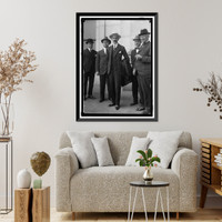 Historic Framed Print, CUBAN WAR MISSION TO THE U.S. LT.COL. LEZAMA, ALBERTO CARRICARTI, AND GEN. JOSE MARTI, COMPRISING THE CUBAN MISSION; LT. COMDR. KEAR, U.S.N. AND LT. COL. WITTERMEYER, U.S.N.,  17-7/8" x 21-7/8"