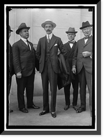 Historic Framed Print, CUBAN WAR MISSION TO THE U.S. LT.COL. LEZAMA, ALBERTO CARRICARTI, AND GEN. JOSE MARTI, COMPRISING THE CUBAN MISSION; LT. COMDR. KEAR, U.S.N. AND LT. COL. WITTERMEYER, U.S.N. - 2,  17-7/8" x 21-7/8"