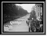 Historic Framed Print, RED CROSS, AMERICAN. DEDICATION OF BUILDING. NURSES PARADE AND MOTOR CORPS,  17-7/8" x 21-7/8"