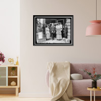 Historic Framed Print, BRITISH COMMISSION TO U.S. ADMIRAL DE CHAIR AND GROUP,  17-7/8" x 21-7/8"