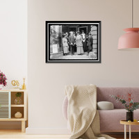 Historic Framed Print, BRITISH COMMISSION TO U.S. ADMIRAL DE CHAIR AND GROUP - 2,  17-7/8" x 21-7/8"