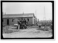 FORT McHENRY. CEMENT GUN USED IN BUILDING CAMP - 2, Vintage Poster