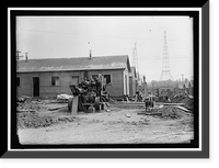 FORT McHENRY. CEMENT GUN USED IN BUILDING CAMP - 2, Vintage Poster