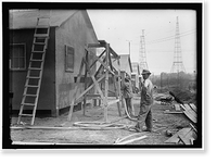 FORT McHENRY. CEMENT GUN USED IN BUILDING CAMP - 3 Classic, Vintage Wall Art