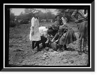 NATIONAL EMERGENCY WAR GARDENS COM. GIRL SCOUTS GARDENING AT D.A.R. - 2, Vintage Print