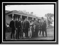 Historic Framed Print, ITALIAN COMMISSION TO U.S. COMMISSION AT MOUNT VERNON. FRONT: AMBASSADOR MACCHI DI CELLERI; FERDINAND; UNIDENTIFIED LADY; MARCONI,  17-7/8" x 21-7/8"