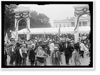 Historic Framed Print, CONFEDERATE REUNION. PRESIDENT AND MRS. WILSON; MARSHALL, ETC. REVIEWING PARADE FROM STAND AT WHITE HOUSE - 2,  17-7/8" x 21-7/8"