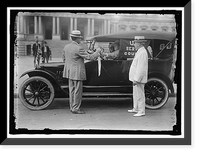 Historic Framed Print, FULKERSON, MRS. ROE. DRIVING MAIL AUTO. P.O. DEPT.,  17-7/8" x 21-7/8"