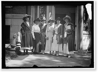 Left to right: Mrs. W. Watson, Miss Lavena? Dock, Miss Catherine Flanagan, Miss Edna Dixon, Miss Natalie Gray?, Miss Lucy Ewing, Historic Print