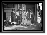 Left to right: Mrs. W. Watson, Miss Lavena? Dock, Miss Catherine Flanagan, Miss Edna Dixon, Miss Natalie Gray?, Miss Lucy Ewing, Historic Print