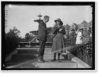 Historic Framed Print, EDWARDS, RUSSELL T., WITH HELEN TEW, GIRL SCOUT,  17-7/8" x 21-7/8"