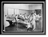 RED CROSS GARMENT DIVISION. MISC. VIEWS OF WORK ROOMS AND WOMEN SEWING, KNITTING, ETC. - 2, Antique Print