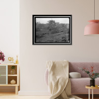 Historic Framed Print, DISTRICT OF COLUMBIA PARKS. CUTTING TREES ON MALL SITES FOR WAR BUILDINGS,  17-7/8" x 21-7/8"