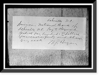 YOUNG MEN'S CHRISTIAN ASSOCIATION. W.J. BRYAN, CHECK FOR RECREATION FUND, Vintage Print