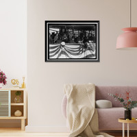 Historic Framed Print, BAKER, NEWTON DIEHL. SECRETARY OF WAR, 1916-1921. FORT MYER OFFICERS' TRAINING SCHOOL - 3,  17-7/8" x 21-7/8"