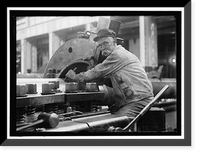 NAVY YARD, U.S., WASHINGTON. TURNING, EXAMINING AND BORING A 5 INCH, 50 CAL. GUN - 3, Vintage Wall Art