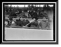 Historic Framed Print, MARINE CORPS, U.S.N. MACHINE GUN UNIT DEMONSTRATION AT BALL PARK. DANIELS AND GEN. BARNETT,  17-7/8" x 21-7/8"